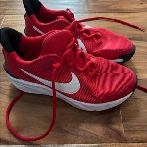Nike Kids Red and White Sneakers